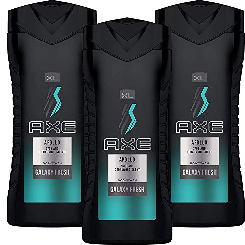 Axe Body Wash for Men, Apollo, 400 ml / 13.5 fl oz, 3-Pack