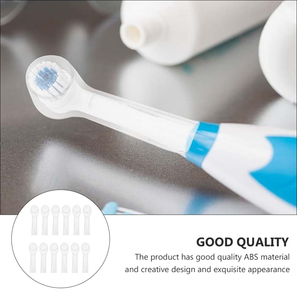 Healifty Electric Travel Toothbrushes Toothbrush Cover for Electric Toothbrush: Electric Toothbrush Replacement Heads Cover for Travel Toothbrushes Brush Cover for Home 12pcs Electric Tootbrush