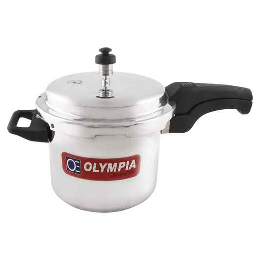 Olympia Aluminum Pressure Cooker 2 Pieces, Silver - 3 Liters