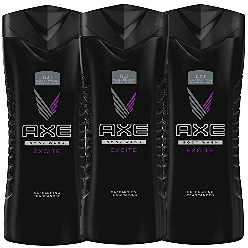 Axe Refreshing Body Wash Shower Gel, Excite, Pack of 3, (13.52 Fl. Oz/400 ml Each)