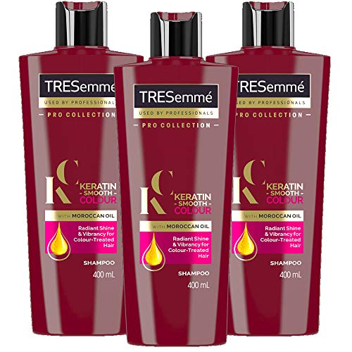 Tresemme Keratin Smooth Colour Shampoo With Moroccan Oil, Pro Collection - 13.5 Fl Oz / 400 Milliliter x 3 Pack