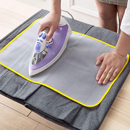 GARASANI 2 Pack High Temperature Resistance Ironing Scorch Heat Insulation Mat Protective Ironing Scorch Mesh Cloth 23.62" x 15.74" (Color Random)