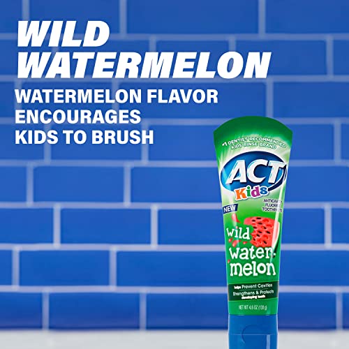 ACT Kids Anticavity Fluoride Toothpaste 4.6 oz. Wild Watermelon