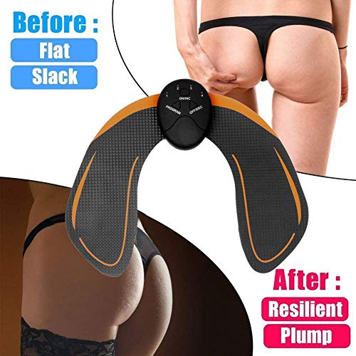 SHENGMI ABS Stimulator Buttocks/Hips Trainer Muscle Toner, Hip Trainer with 6 Modes Smart Fitness Training Gear Home Office Ab Workout Equipment Machine