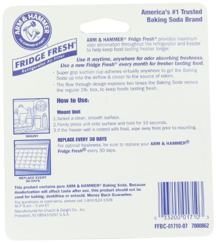 Arm & Hammer Fridge Fresh Refrigerator Air Filter (Pack of 4)