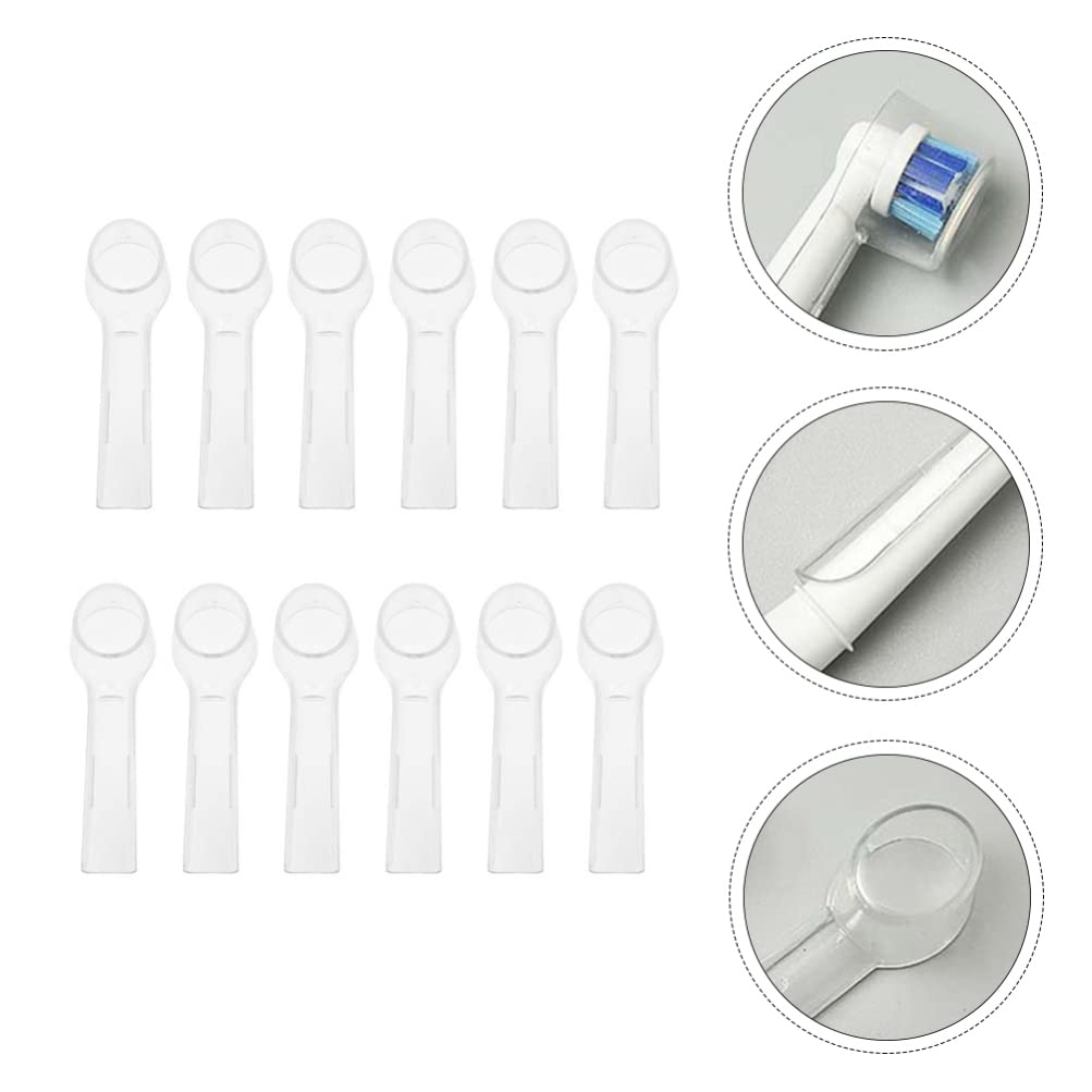 Healifty Electric Travel Toothbrushes Toothbrush Cover for Electric Toothbrush: Electric Toothbrush Replacement Heads Cover for Travel Toothbrushes Brush Cover for Home 12pcs Electric Tootbrush