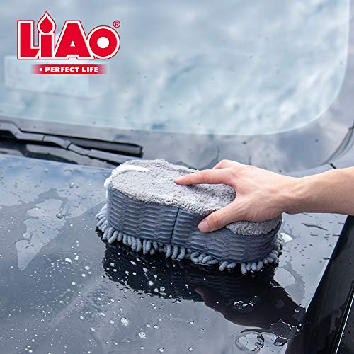 Liao, Microfiber, Chenille, Car Wash Sponge, All Purpose Use Scratch & Lint Free