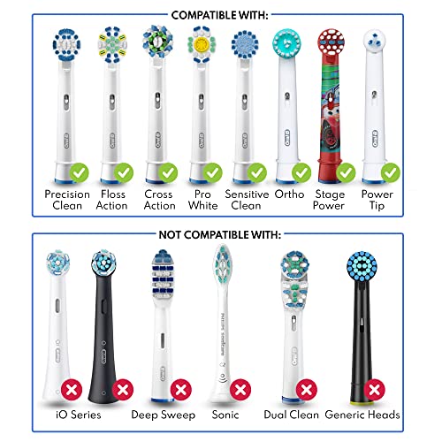 Oral B Compatible Replacement Brush Head Protection Cover Caps- 4 Pk – Keep Your Electric Toothbrush Heads Dust & Germ Free- Great for Travel & Everyday Use- Case Contributes to Sanitary Health