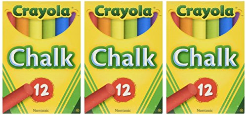 Crayola Chalk, Assorted Colors, 3 X 12 Sticks Per Box (36 Chalks)