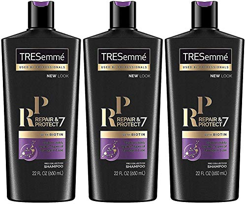 Tresemme Pro Collection Shampoo - Repair & Protect 7 - With Biotin - Net Wt. 22 FL OZ (650 mL) Per Bottle - Pack of 3 Bottles