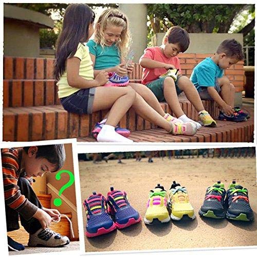 Adults Elastic Silicone No Tie Anchor Shoe Laces PK of 16pcs For Adults Shoes, Trainers (Purple)