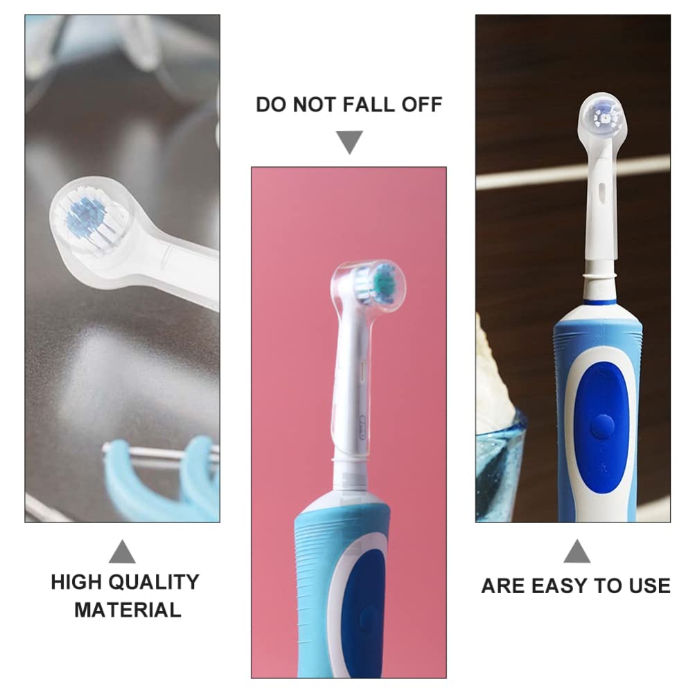 Healifty Electric Travel Toothbrushes Toothbrush Cover for Electric Toothbrush: Electric Toothbrush Replacement Heads Cover for Travel Toothbrushes Brush Cover for Home 12pcs Electric Tootbrush