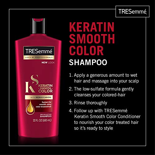 Tresemme Shampoo Keratin Smooth Color With Moroccan Oil 22 Ounce (650ml)