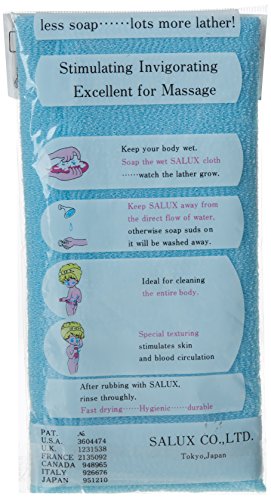 SALUX BEAUTY TOWEL SCRUB NYLON WASH CLOTH BATH BODY SHOWER JAPANESE