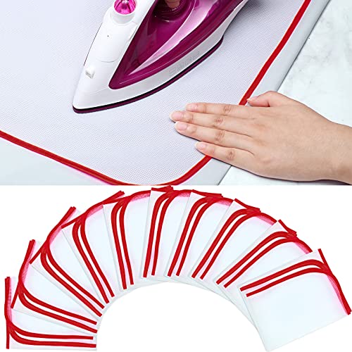 Protective Ironing Scorch Mesh Cloth Scorch-Saving Ironing Protector Pressing Cloth Pad for Easy Ironing and Protection (10 Pieces)