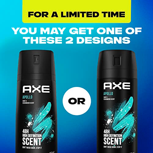 AXE Apollo Body Spray Deodorant Sage & Cedar wood for Long-Lasting Odor Protection 150ml