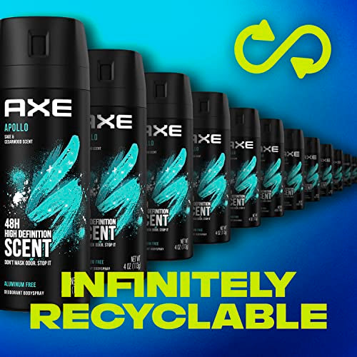 AXE Apollo Body Spray Deodorant Sage & Cedar wood for Long-Lasting Odor Protection 150ml