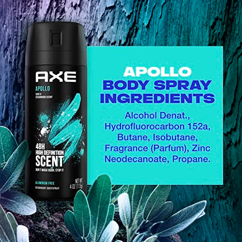 AXE Apollo Body Spray Deodorant Sage & Cedar wood for Long-Lasting Odor Protection 150ml