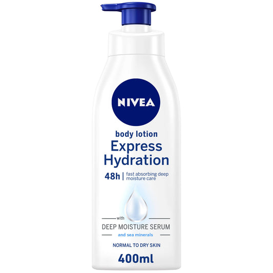 NIVEA Body Lotion Normal & Dry Skin, Express Hydration Sea Minerals, 400ml