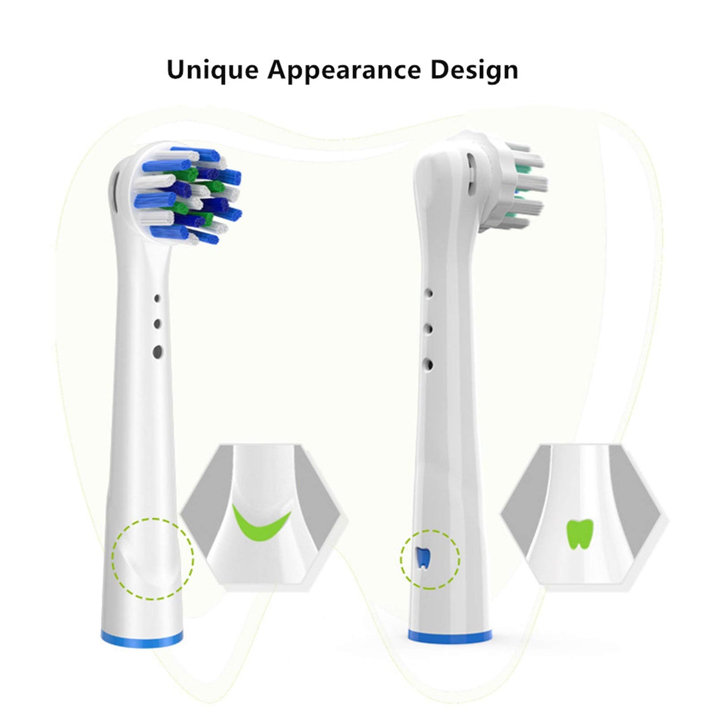 4Pcs/Set Replacement Tooth-brush Heads Compatible with Braun Electric Tooth-brush Sensitive Gum Care Brush Heads