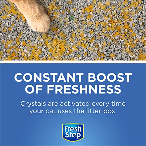 Fresh Step Cat Litter Crystals | Cat Litter Box Deodorizer Product for All Cats | Combats Cat Odors and Neutralizes Smells | Summer Breeze Scent, 15 Oz - 3 Pack