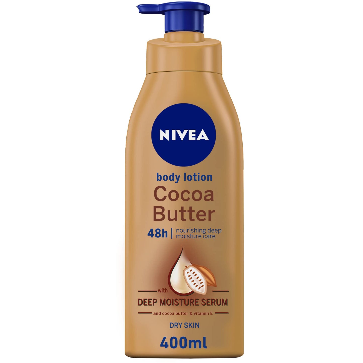 NIVEA Body Lotion Dry Skin, Cocoa Butter Vitamin E, 400ml