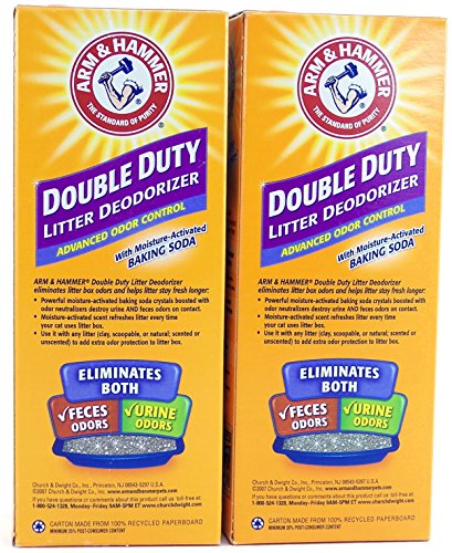 Arm & Hammer Double Duty Cat Litter Deodorizer With Baking Soda 30 oz (2 Pack)