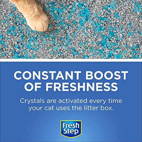 Fresh Step Cat Litter Crystals In Fresh Scent | Cat Litter Box Deodorizer | Combats Cat Odors and Neutralizes Smells to Keep Your Home Clean, 15 Ounces