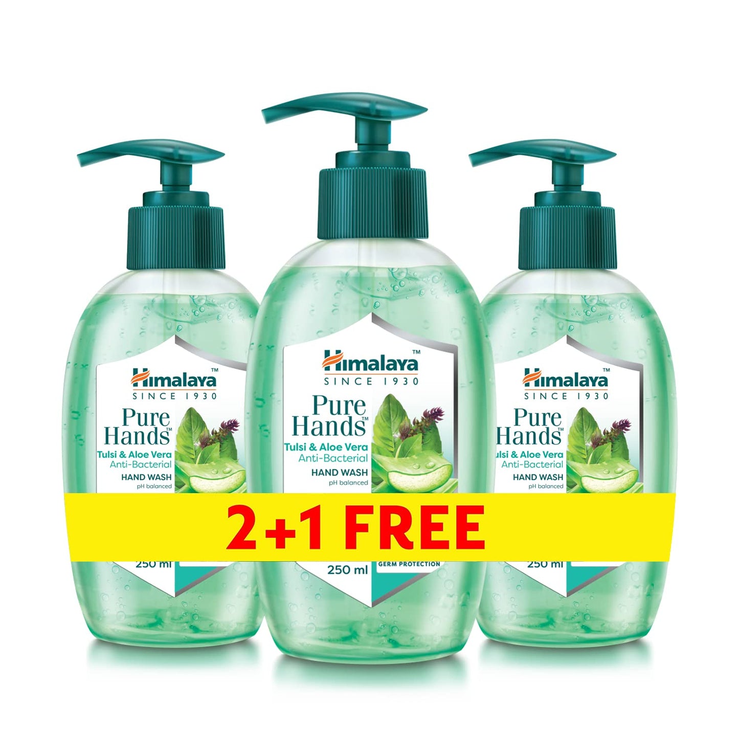 Himalaya Purehands Hand Wash Soap Tulsi & Aloe Vera Effectively Protects Hands from Germs -3x250ml