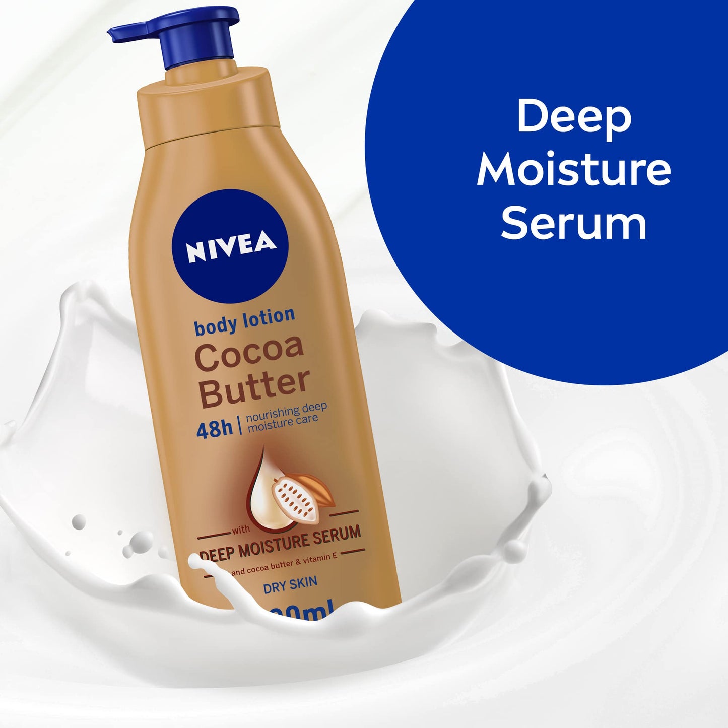 NIVEA Body Lotion Dry Skin, Cocoa Butter Vitamin E, 400ml